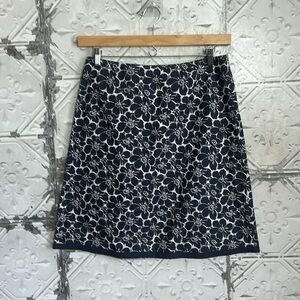 Boden Blue and White Mini Skirt